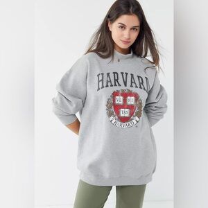 Veritas Harvard University Grey Crewneck Sweatshirt